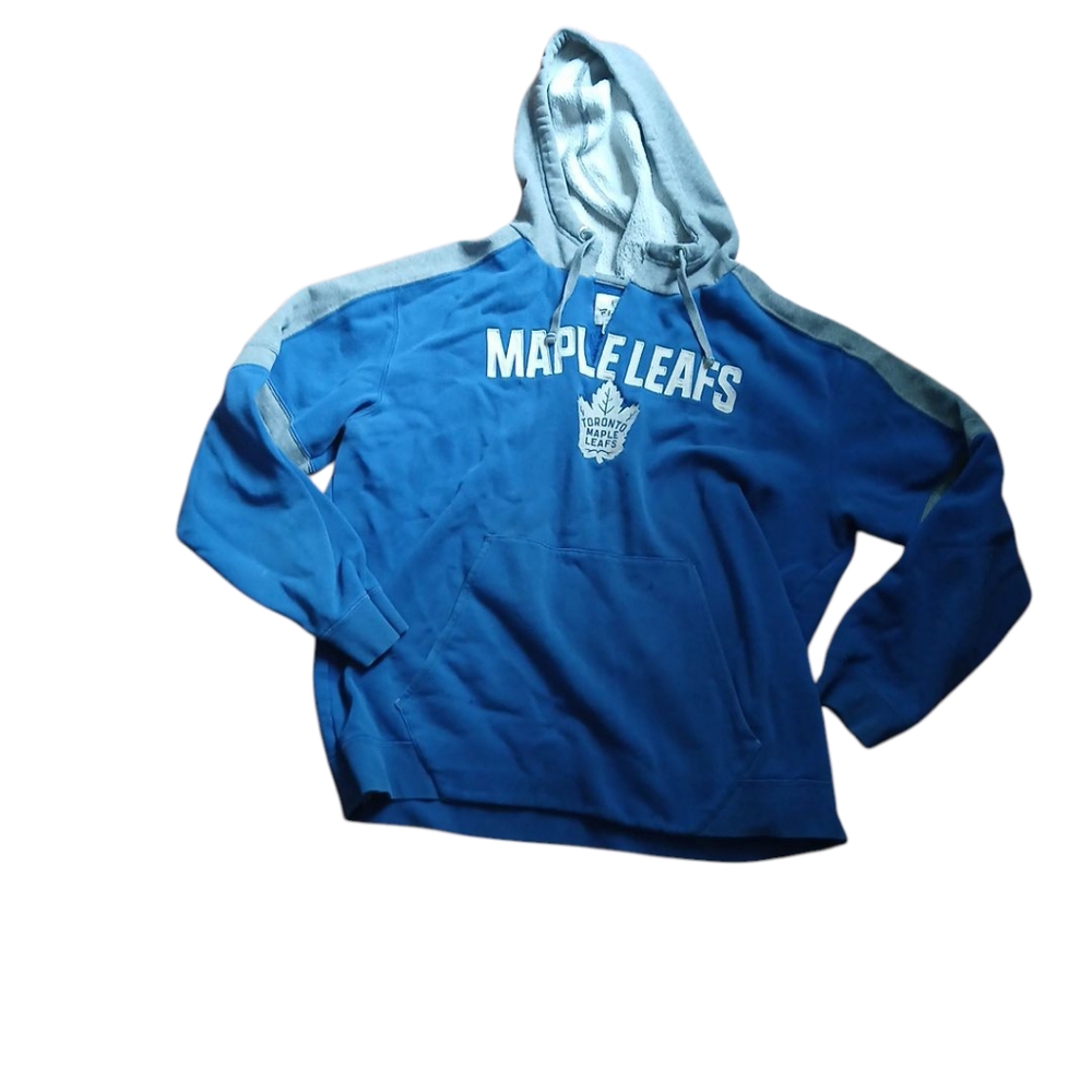 NHL Maple Leafs Blue and Gray Hoodie